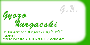 gyozo murgacski business card